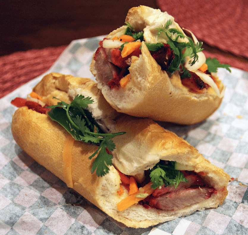 Baguette with Ham and Butter